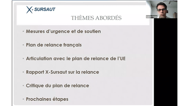 Webinaire X-Sursaut : la relance #2, par Laurent Daniel (X96), président de X Sursaut