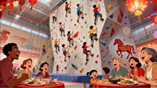 Escalade & Brunch le 8 Mars 2026 à Arkose Issy pour célébrer le Nouvel An Chinois 2026 