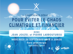 Conférence, débat "Pour éviter le chaos climatique et financier"